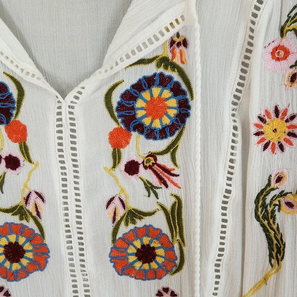 Plus Size 18/20 Cato Boho Embroidered Blouse NWT - Picture 4 of 9